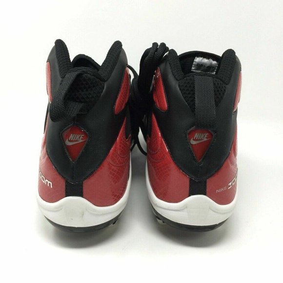 NIKE ZOOM BLADE PRO D Size 16 Black Red Football Cleats 315776 013 Detachable - Picture 4 of 7